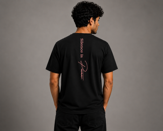 Silence Is Power Graphical T-shirt