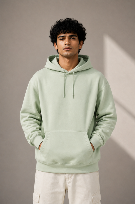 Solid Pista Hoodie With Kangaroo Pocket