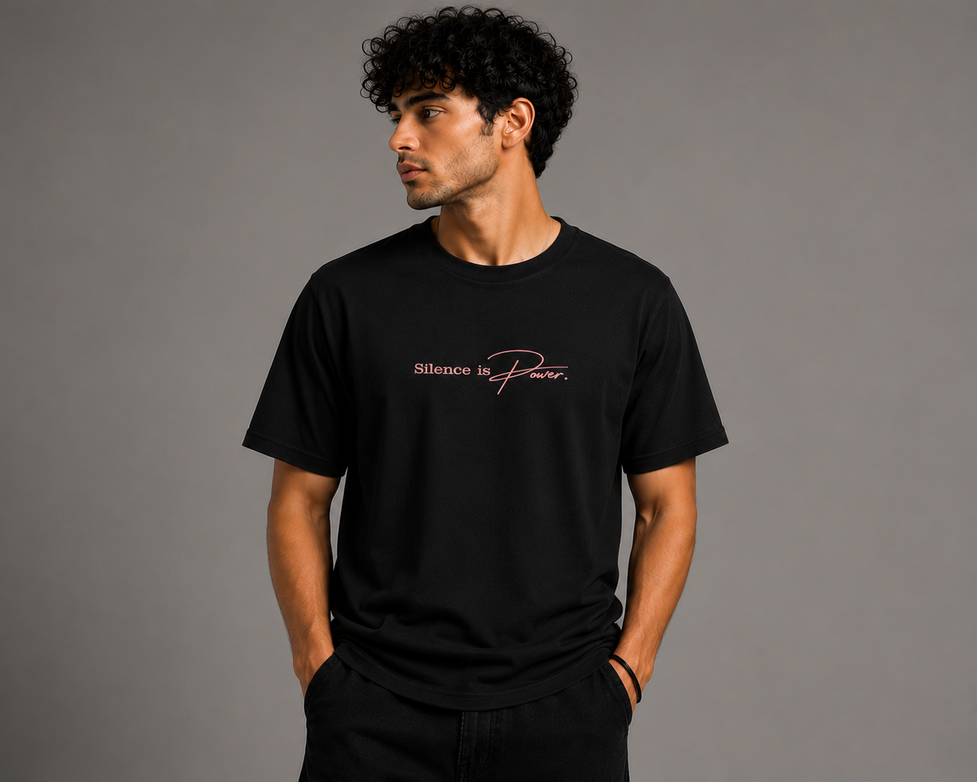 Silence Is Power Graphical T-shirt